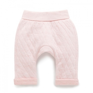 Purebaby有機棉鋪棉褲-粉色混色