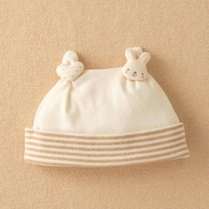 日本Amorosa Mamma有機棉嬰兒帽-小兔