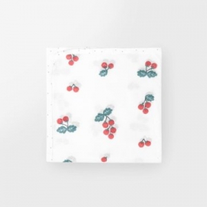 Merebe嬰兒輕薄包巾蓋毯-櫻桃圖案