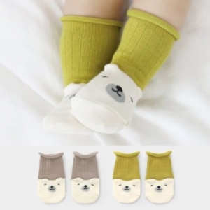 Merebe嬰童短襪 -淺褐