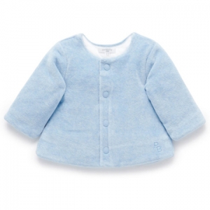 Purebaby有機棉嬰童絨面外套 -藍色
