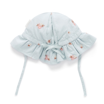 Purebaby有機棉嬰兒遮陽帽3~24月