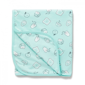 Little Green & Co 有機棉嬰兒包巾棉毯-粉綠