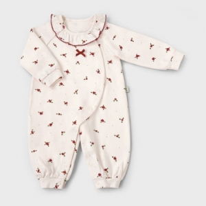Merebe嬰兒連身裝-小紅花