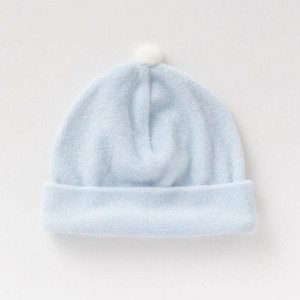 日本OP mini 綿絨嬰兒帽-粉藍