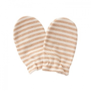 日本OP mini 有機棉嬰兒手套-條紋布