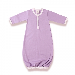 嬰兒睡袍正面-淡紫
